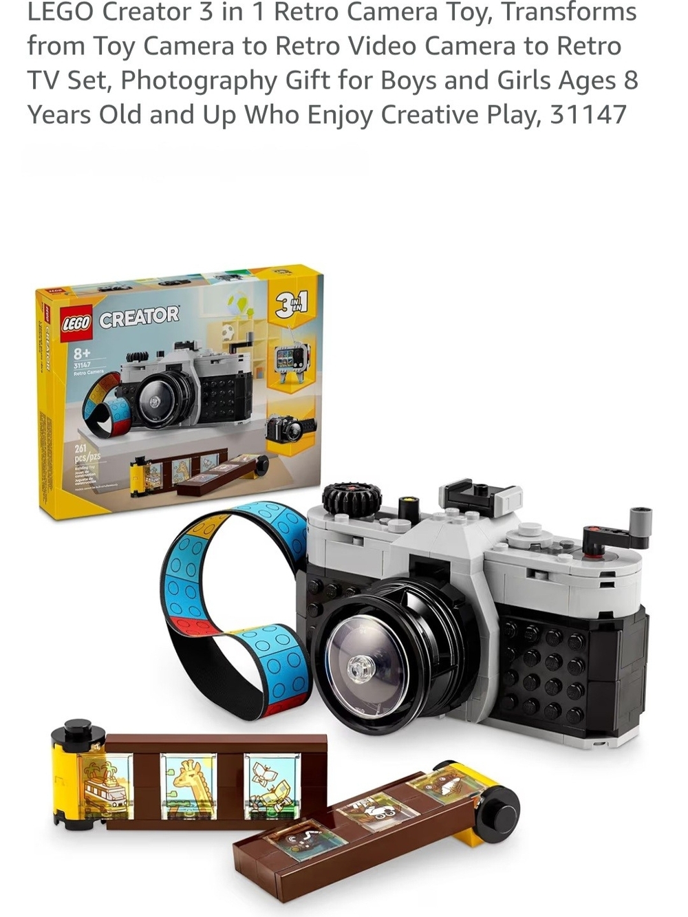 Lego 3 In 1 Retro Camera, Camcorder & TV Set